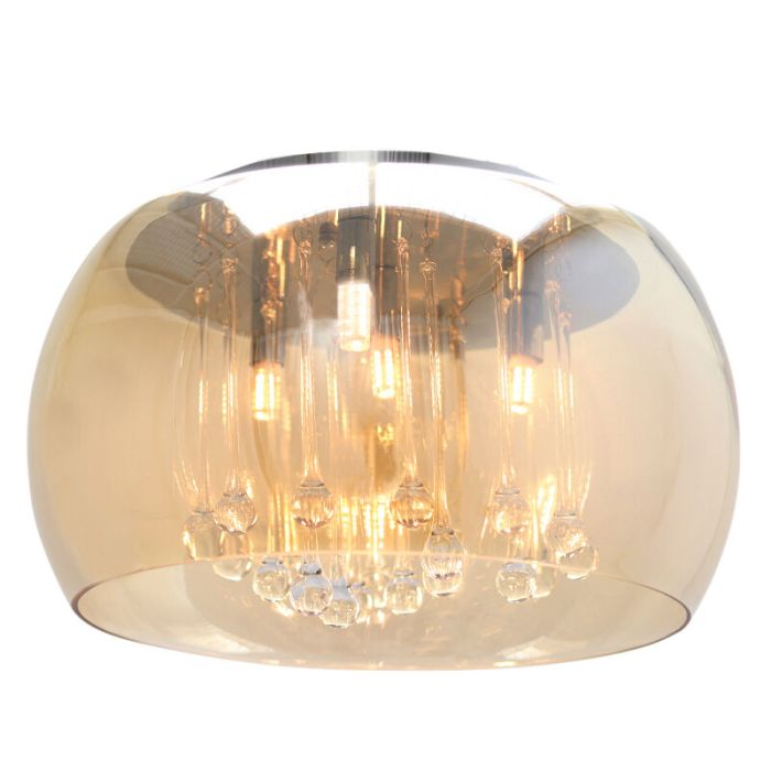 Design taklampa bärnstensfärgad, Lorenzo