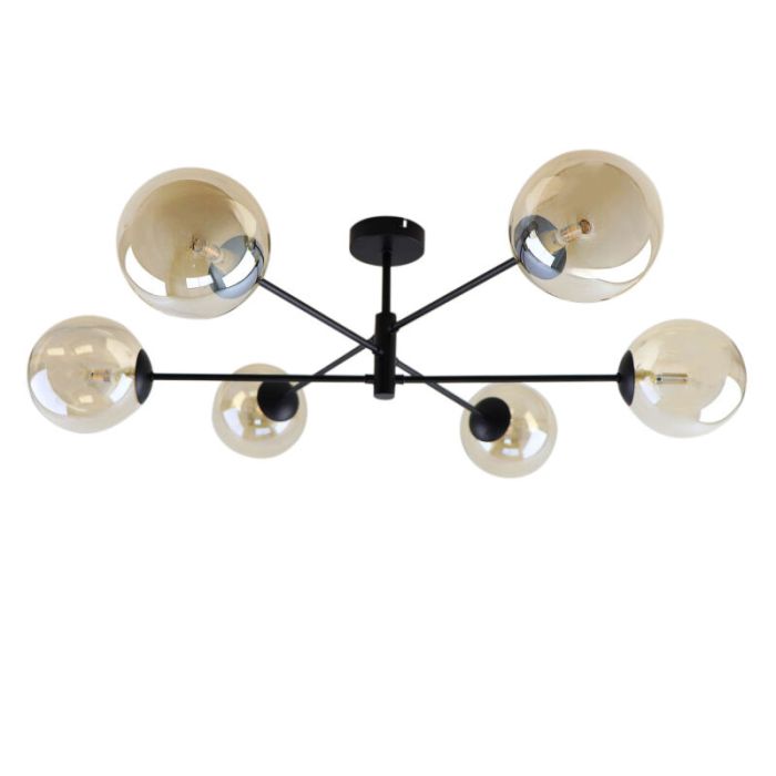 Modern taklampa svart, Remo