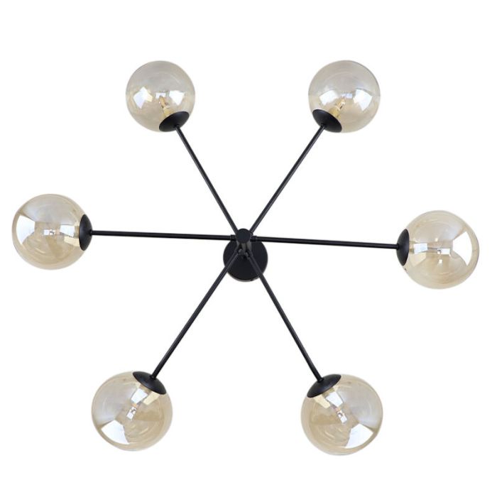 Modern taklampa svart, Remo