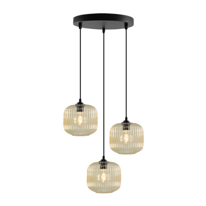 Retro fönsterlampa bärnstensfärgad, Charlois