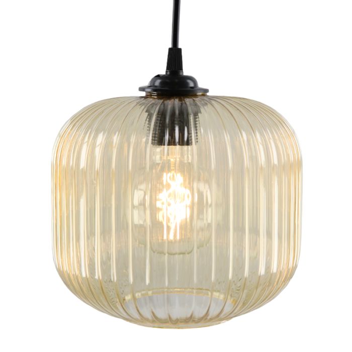 Retro fönsterlampa bärnstensfärgad, Charlois