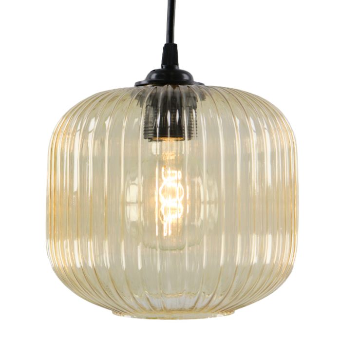 Retro fönsterlampa bärnstensfärgad, Charlois