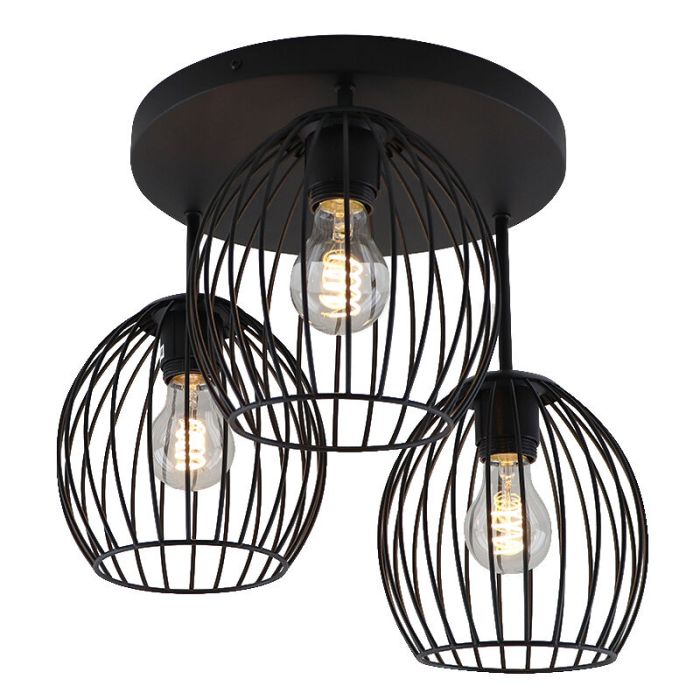 Industri taklampa svart, Wiro