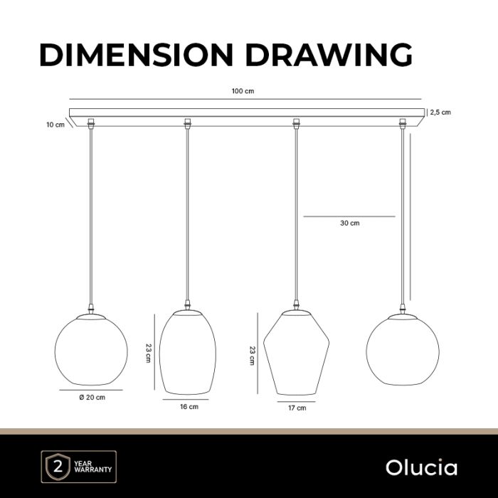 Design fönsterlampa bärnstensfärgad, Lazaro