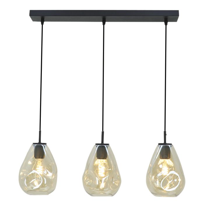 Design fönsterlampa bärnstensfärgad, Evito