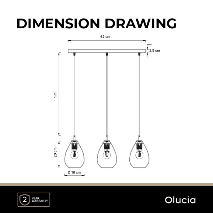 Design fönsterlampa bärnstensfärgad, Evito