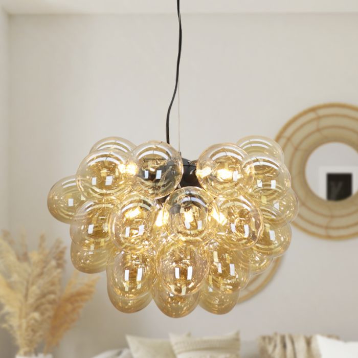 Design fönsterlampa bärnstensfärgad, Cyril