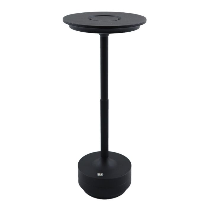 Modern uppladdningsbar bordslampa svart, Arvind, 3W, varm till kall vit justerbar LED, med brytare