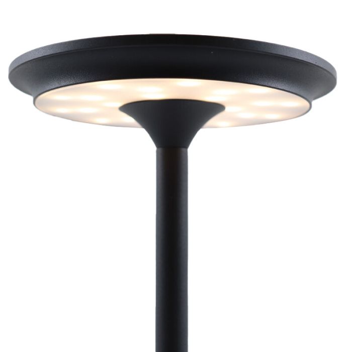 Modern uppladdningsbar bordslampa svart, Arvind, 3W, varm till kall vit justerbar LED, med brytare