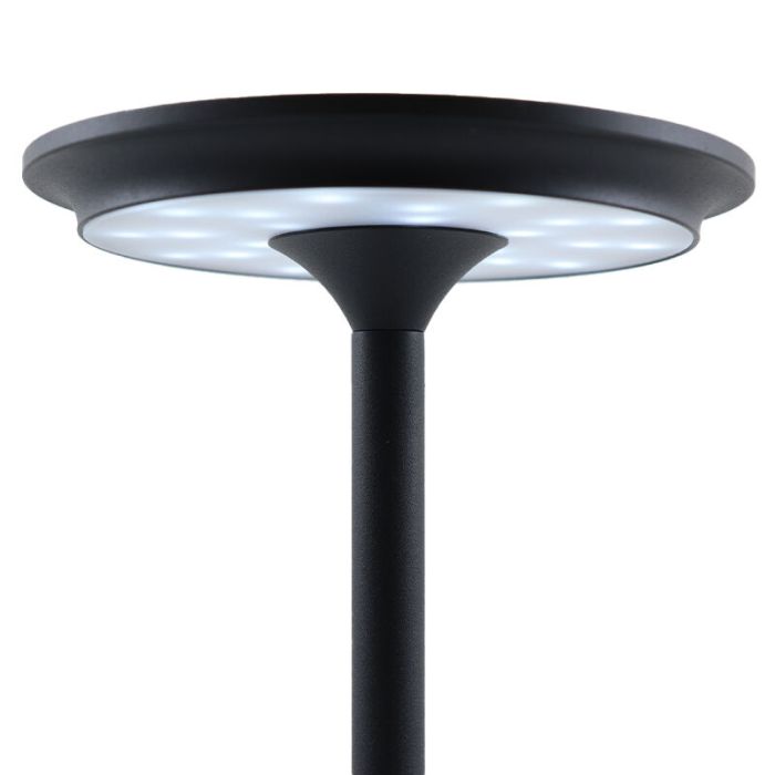 Modern uppladdningsbar bordslampa svart, Arvind, 3W, varm till kall vit justerbar LED, med brytare