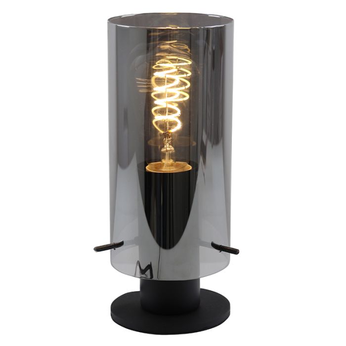 Design bordslampa grå, Dilaram, med brytare