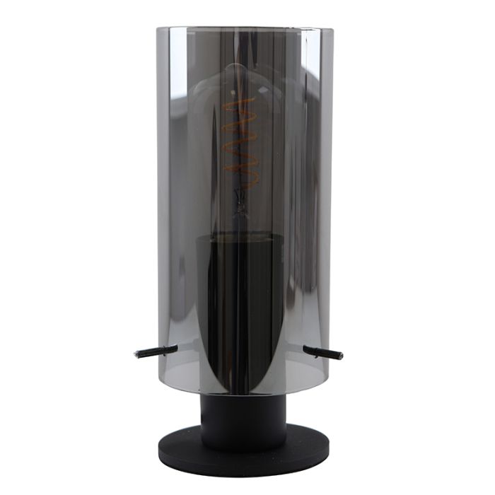 Design bordslampa grå, Dilaram, med brytare