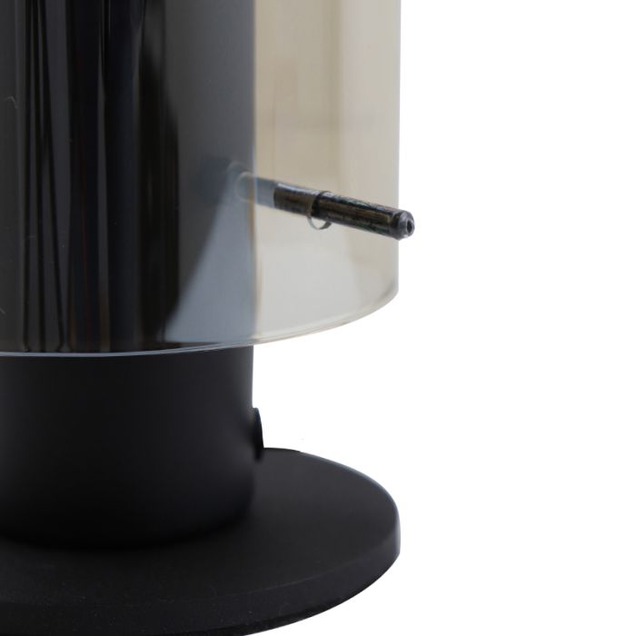 Design bordslampa bärnstensfärgad, Dilaram, med brytare