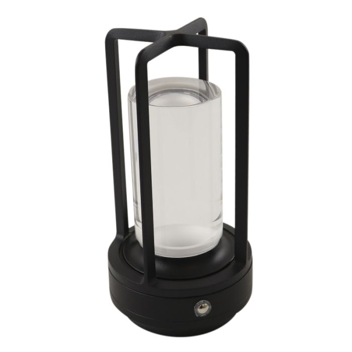 Modern uppladdningsbar bordslampa svart, Elian, 3W, varm till kall vit justerbar LED, med brytare