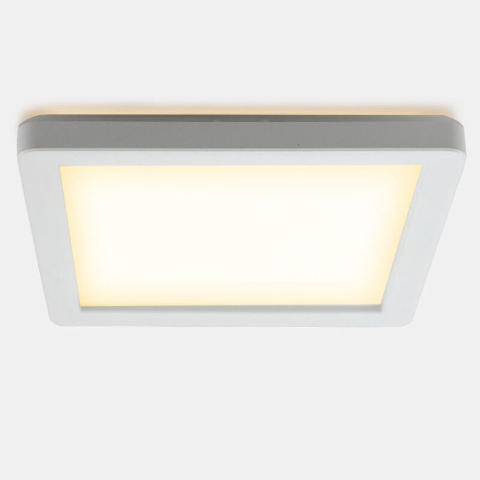 Plast taklampa badrum vit, Shivani, 15W, 3000K LED, IP44