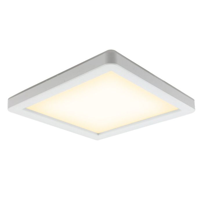 Plast taklampa badrum vit, Shivani, 15W, 3000K LED, IP44