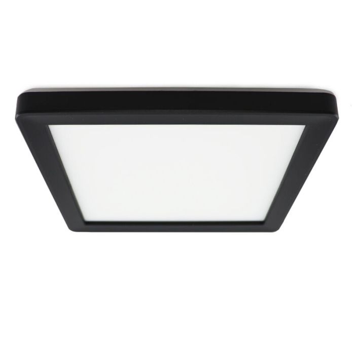 Plast taklampa badrum svart, Shivani, 15W, 3000K LED, IP44