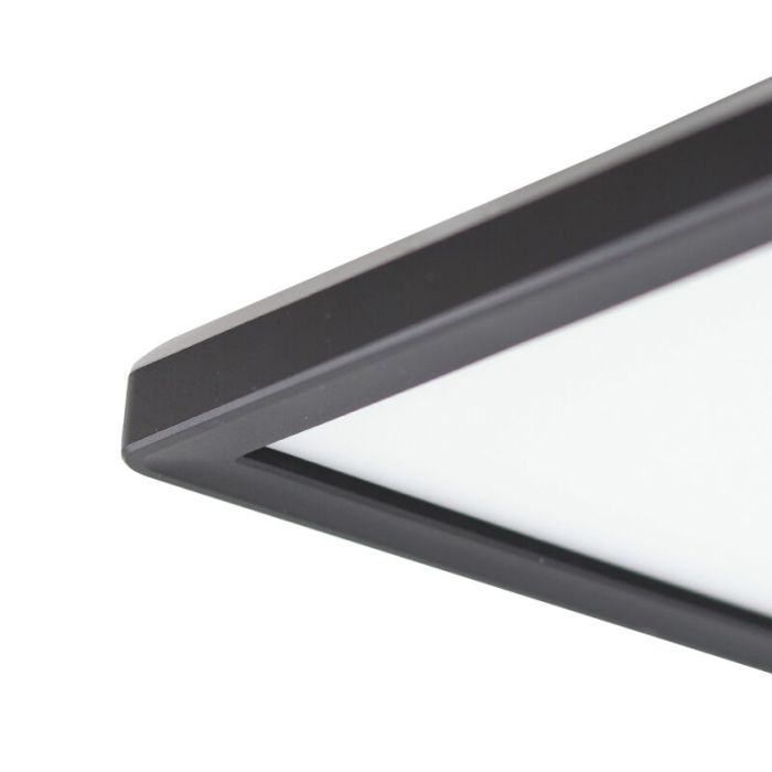 Plast taklampa badrum svart, Shivani, 15W, 3000K LED, IP44