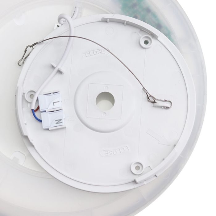 Plast plafond vit, Shona, 18W, 3000K LED, 3 stegs dimmer