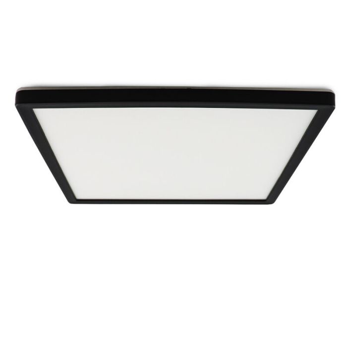 Plast plafond svart, Shona, 18W, 3000K LED, 3 stegs dimmer