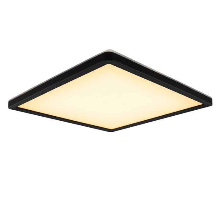 Plast plafond svart, Shona, 22W, 3000K LED, 3 stegs dimmer