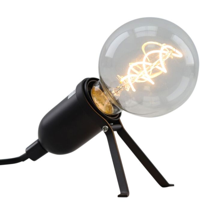 Metall bordslampa svart, Gidon, med brytare