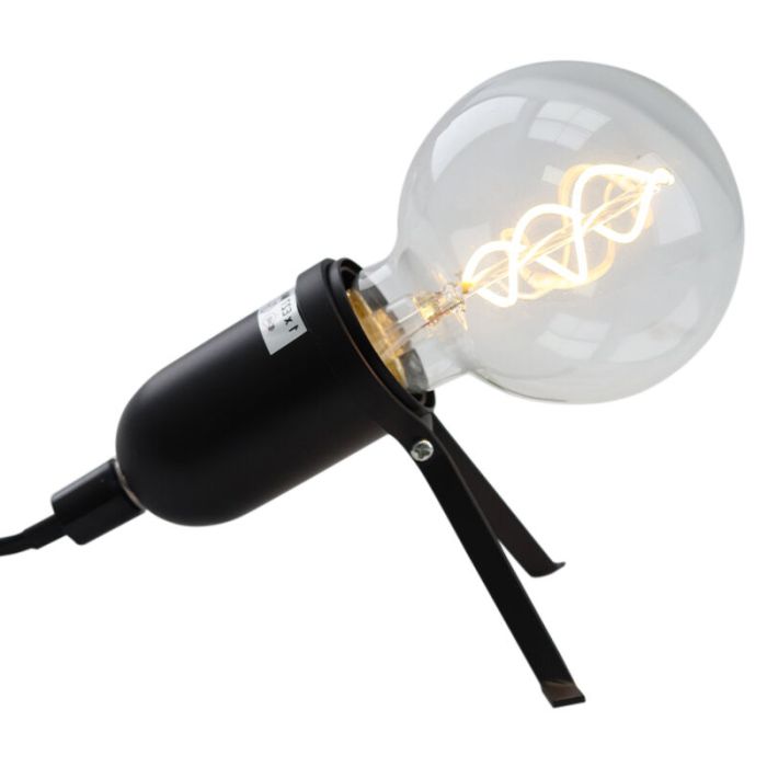 Metall bordslampa svart, Gidon, med brytare