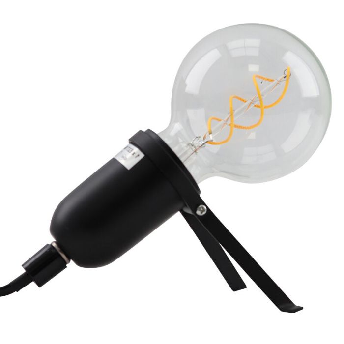 Metall bordslampa svart, Gidon, med brytare