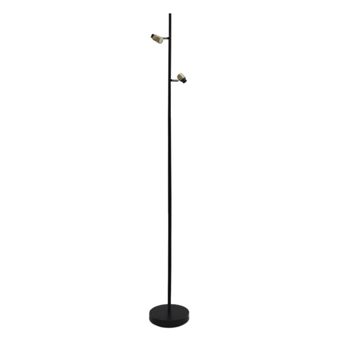 Aluminium golvlampa utan skärm svart, Rika