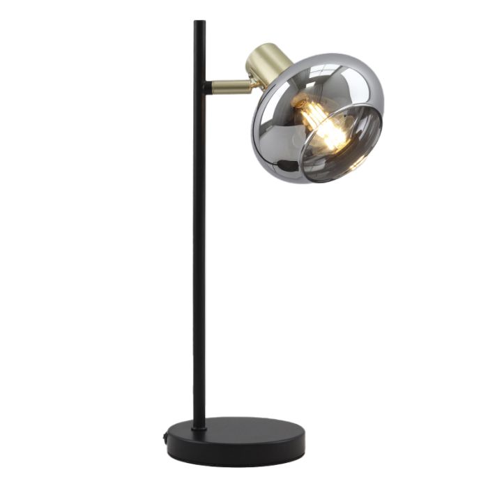 Aluminium bordslampa utan skärm svart, Rika