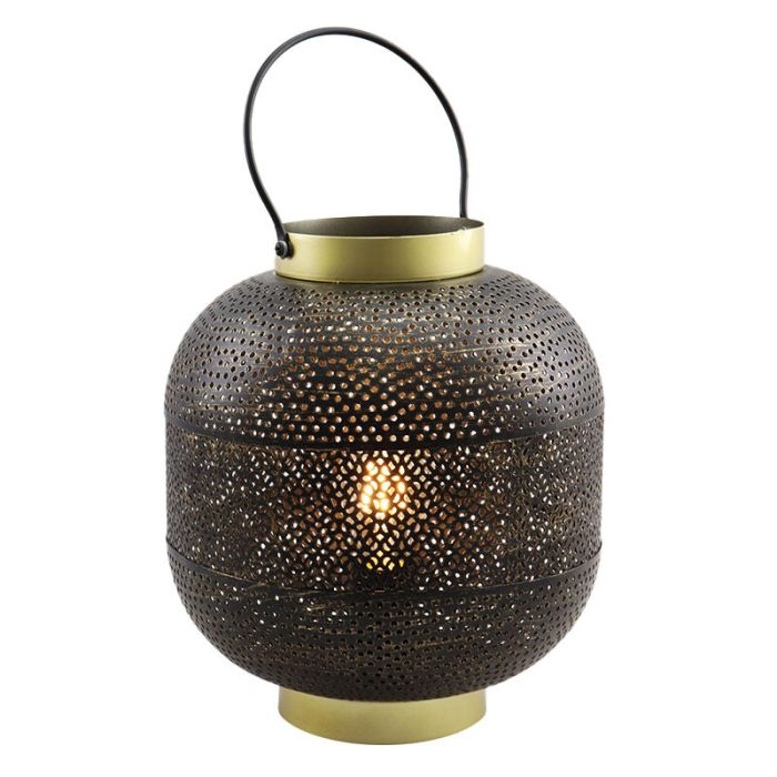Modern bordslampa guld, Sivar, med brytare