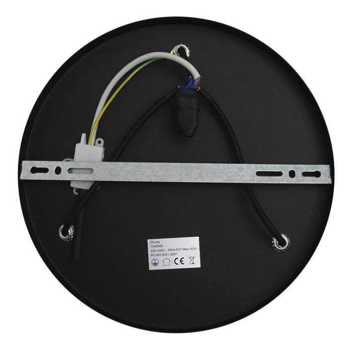 Aluminium fönsterlampa utan skärm svart, Rika