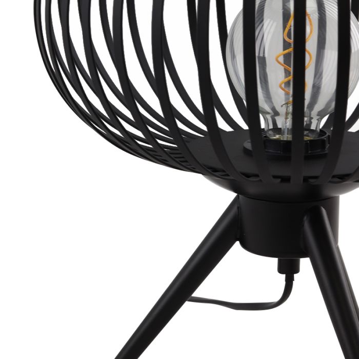 Industri bordslampa svart, Lieve, med brytare