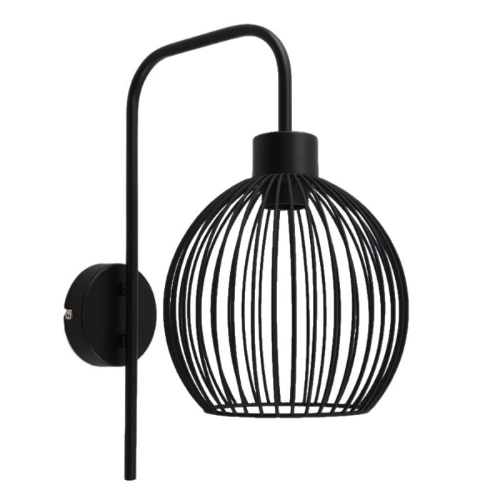 Industri vägglampa svart, Wiro