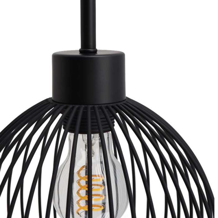 Industri vägglampa svart, Wiro