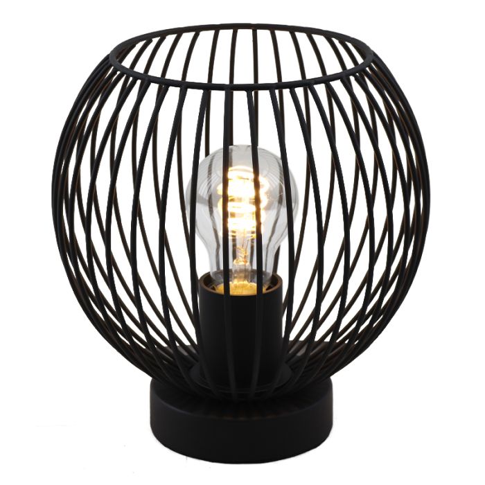 Industri bordslampa svart, Wiro, med brytare