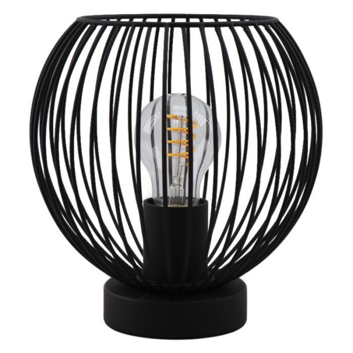 Industri bordslampa svart, Wiro, med brytare