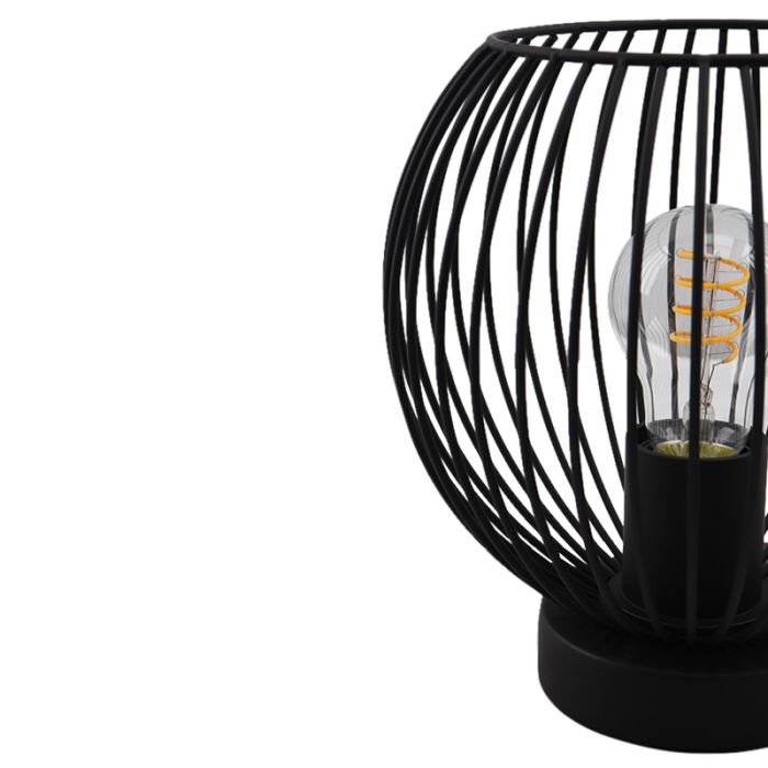 Industri bordslampa svart, Wiro, med brytare