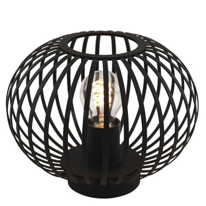 Industri bordslampa svart, Lieve, med brytare