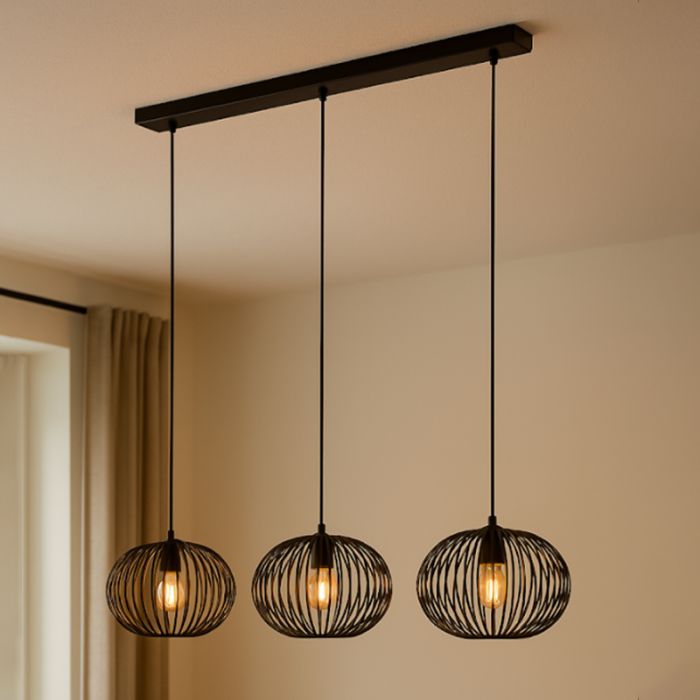 Industri fönsterlampa svart, Lieve
