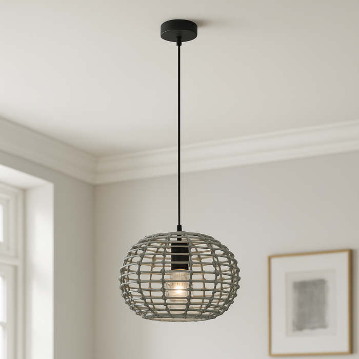 Rotting fönsterlampa grå, Roza