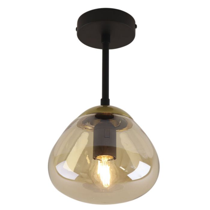 Design taklampa bärnstensfärgad, Sedef