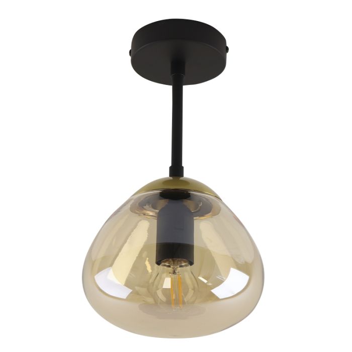 Design taklampa bärnstensfärgad, Sedef
