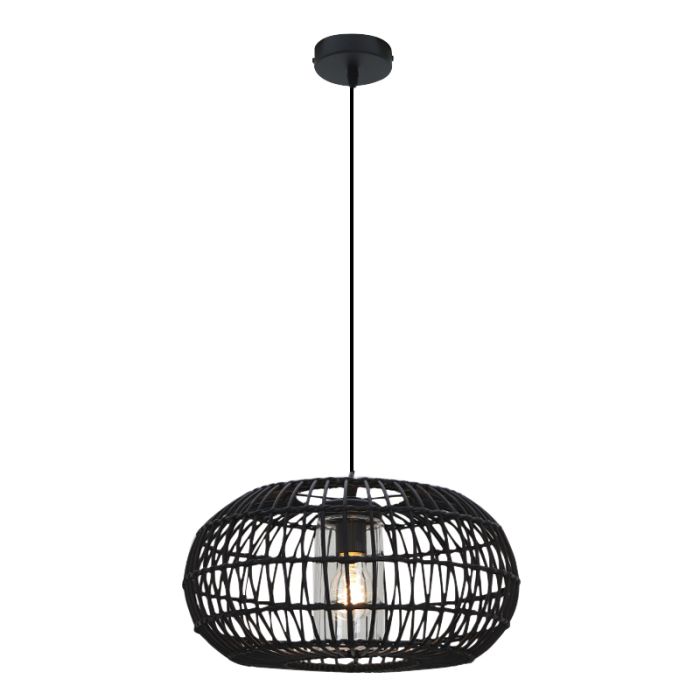 Rotting fönsterlampa badrum svart, Emilio, IP44