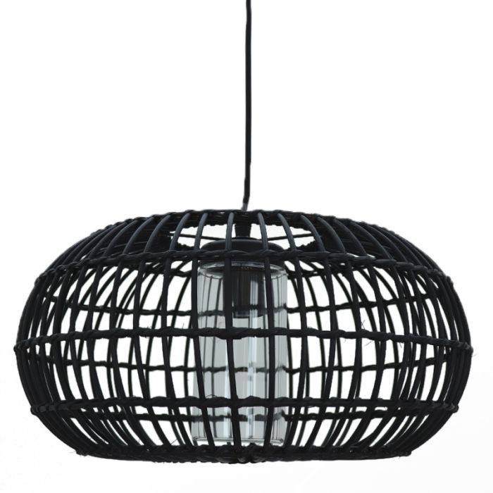 Rotting fönsterlampa badrum svart, Emilio, IP44