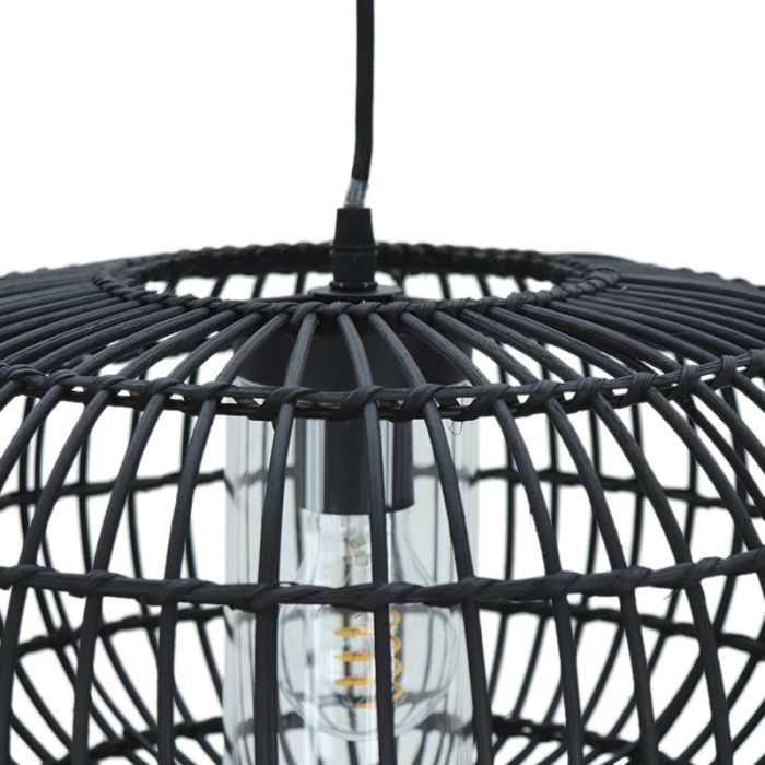 Rotting fönsterlampa badrum svart, Emilio, IP44