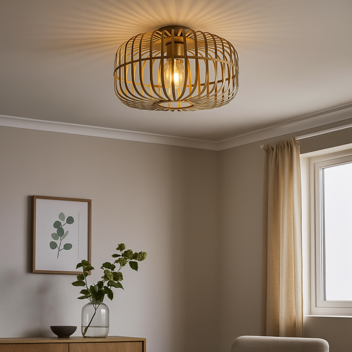 Industri taklampa guld, Tobi