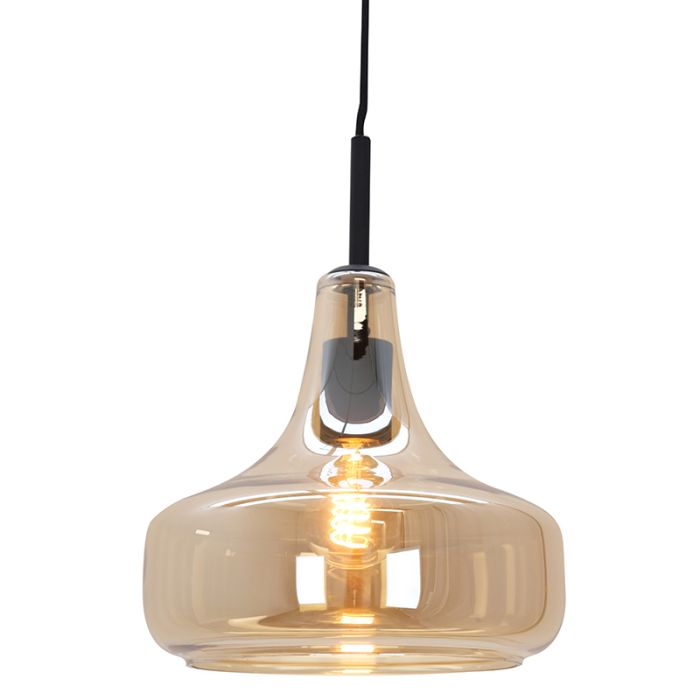 Modern fönsterlampa bärnstensfärgad, Yael