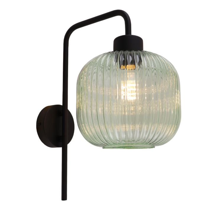 Design vägglampa grön, Charlois