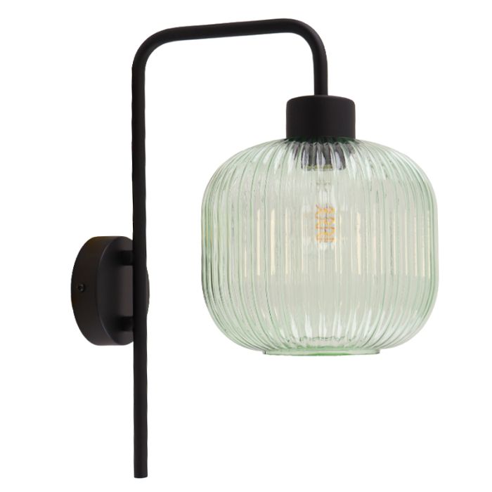 Design vägglampa grön, Charlois